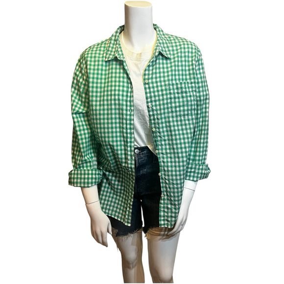 Old Navy Tops - Bundle of Two Men’s/Unisex Old Navy Gingham Button Down Long Sleeve Shirts